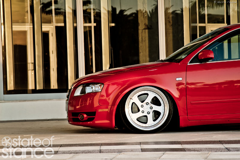 BAGGED AUDI A4 B6: INTO THE RED